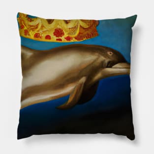 Dolphin with a Crown Pillow