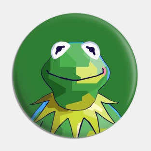 Kermit Meme Pop Art Pin