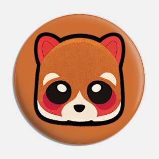 A red panda's face Pin