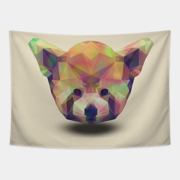 Colorful Red Panda Tapestry by lowpolyshirts