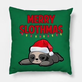 Merry Slothmas Pillow