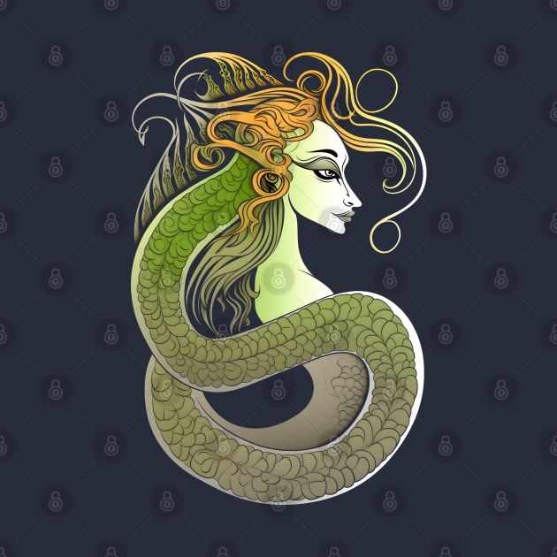 Celtic Serpent Woman by Peter Awax