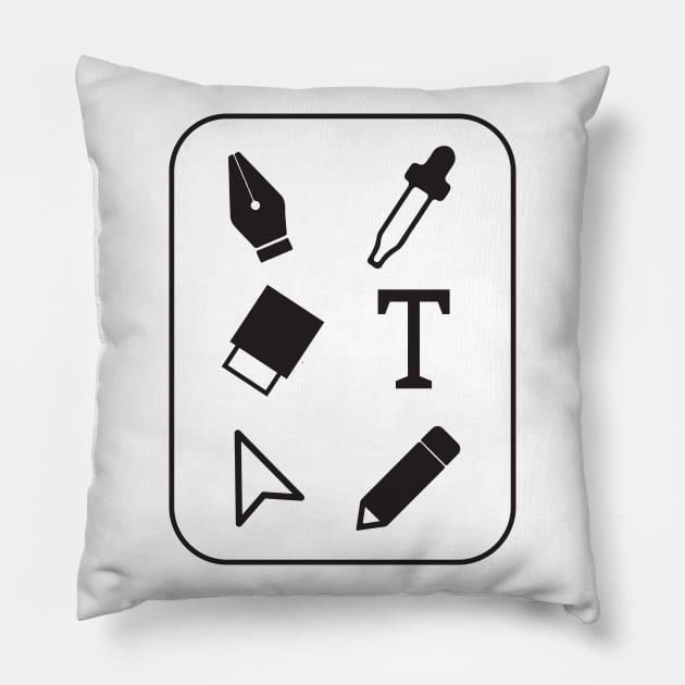 The Toolbox Pillow by Art Block Designs