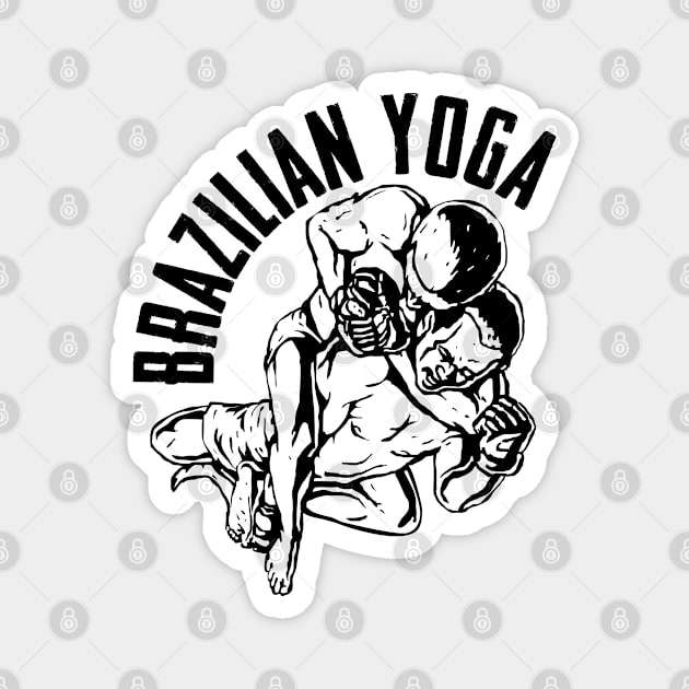 BJJ - Brazilian Yoga Magnet by Kudostees