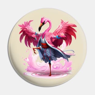 Kung Flamingo Pin