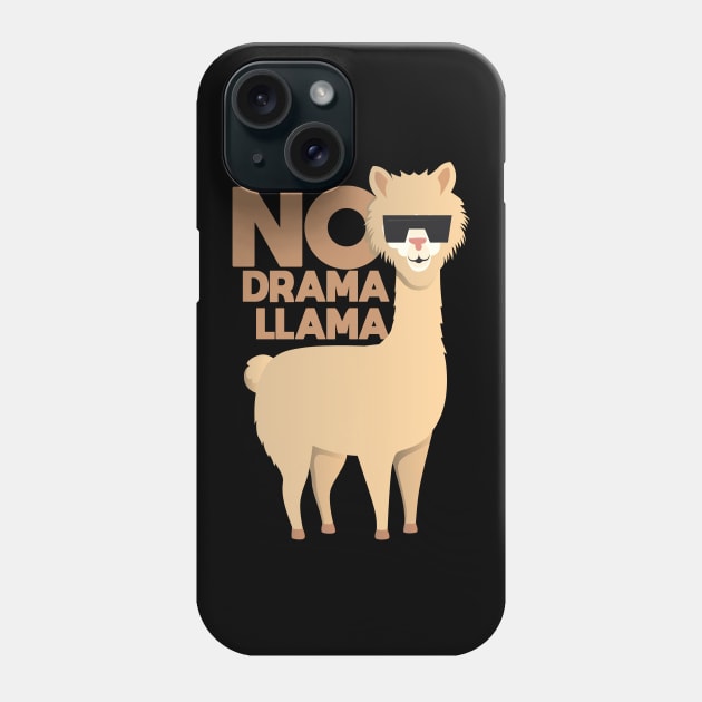 No Drama Llama - Hilarious Vector Illustration Of a Cool Llama Phone Case by WaltTheAdobeGuy