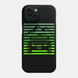 4x4 car retro shirt green color Phone Case