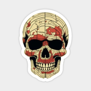 Skull with map Magnet