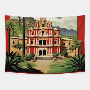 Oaxaca Mexico Vintage Poster Tourism Tapestry