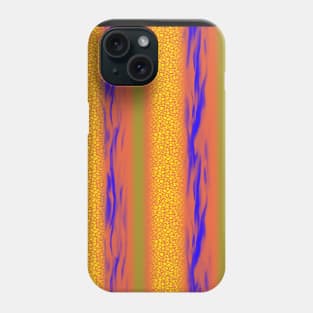 Stripes in Varied Textures Yellow Blue Orange Green Phone Case