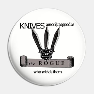 Rogue Knives Dungeons & Dragons RPG d20 Pin