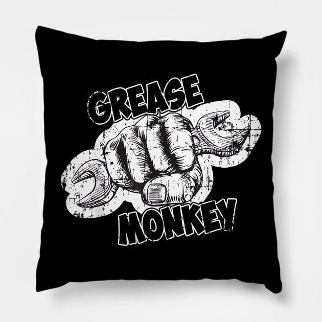 Grease Monkey - Wrench Auto Mechanics Pillow by Origami Fashion