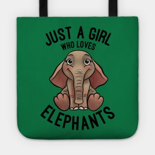 Just A Girl Who Loves Elephants - Elephant Lovers Gift Tote