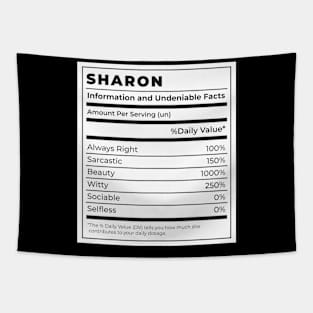 Funny Food Label Female Ingredients SHARON Tapestry