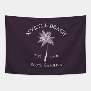 Myrtle Beach South Carolina Est 1938 Vintage Palmetto Tapestry