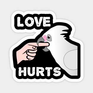 Bare-eyed Goffin Cockatoo Love Hurts Magnet