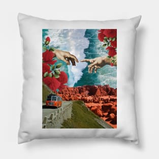 Coach Ride - Surreal/Collage Art Pillow