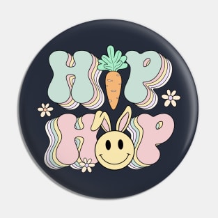 Hip Hop Groovy Easter 2024 Bunny Ears Retro Vintage Pin