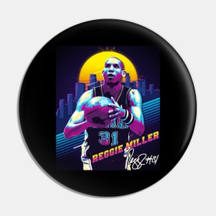 Reggie Miller Choke Sign Basketball Legend Signature Vintage Retro 80s 90s Bootleg Rap Style Pin