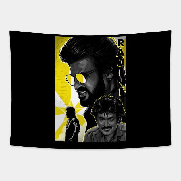 Superstar Rajini Tapestry by robinartfx