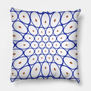 Polish Ceramika Bolesławiec Style traditional seamless pattern Pillow