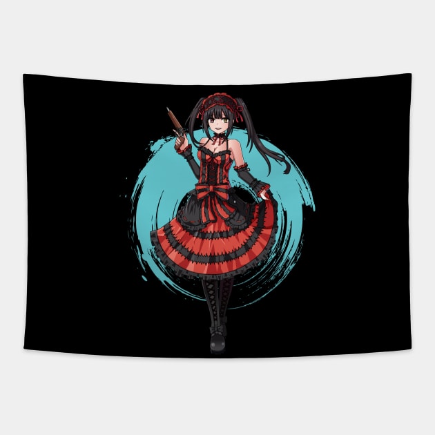 date a live -Kurumi Tokisaki Tapestry by Hala Art