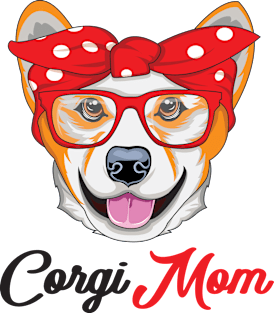 'Hanging With Corgi Mom' Adorable Corgis Dog Magnet