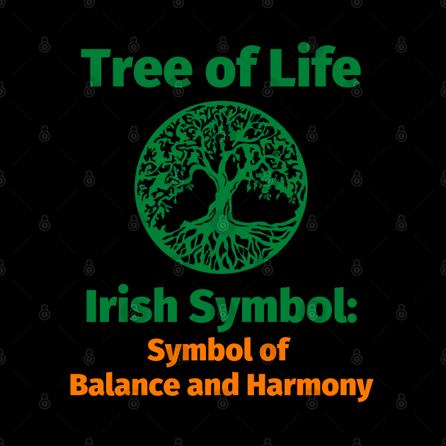 Tree of Life Irish Symbol: Symbol of Balance and Harmony Orange by IrishPOD