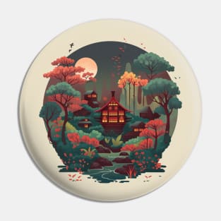 Japanese Village Pin