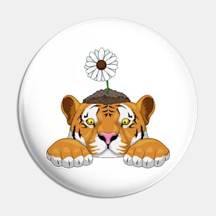 Tiger Daisy Flower Pin