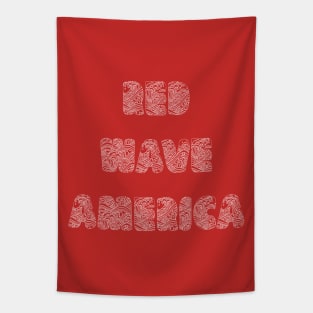 Red Wave America Tapestry