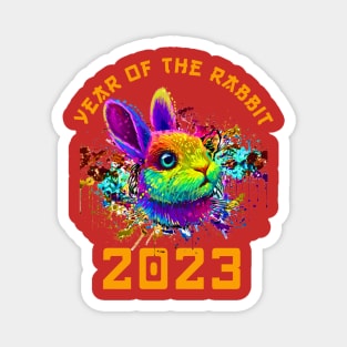 Chinese New Year 2023 Year of the Rabbit Horoscope Pop Art Magnet