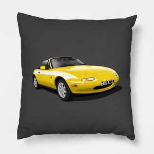 1990 Mazda MX5 in yellow Pillow