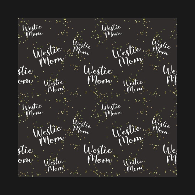 Westies mom black pattern by ArtInPi