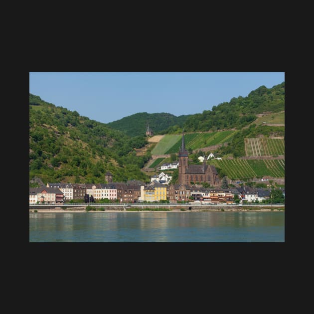 Old town, church, Lorchhausen, Rhineland-Palatinate, Germany, Rhine, Middle Rhine by Kruegerfoto