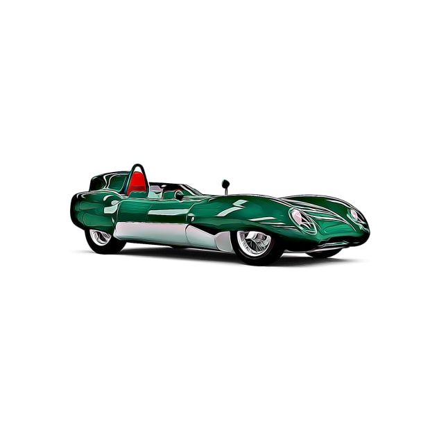 Lotus Eleven Cartoon by Auto-Prints