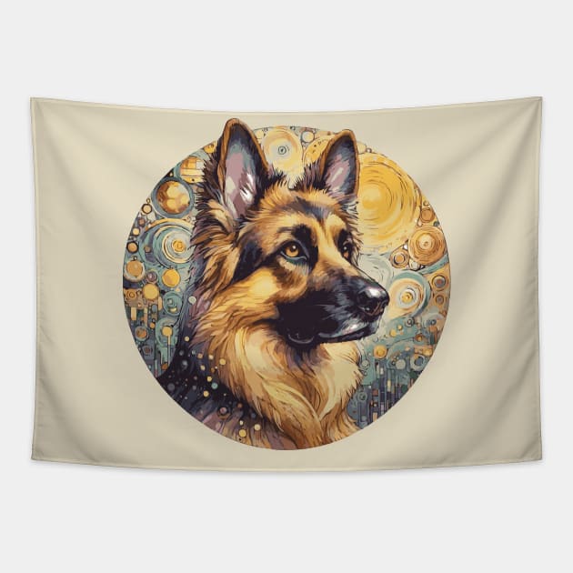 German Shepherd Dog Mom Tapestry by Heartsake