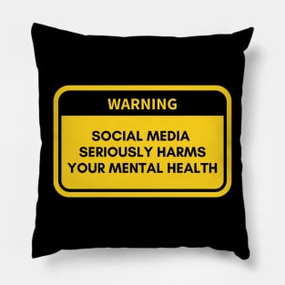 Social Media - Mental Health Awareness Pillow