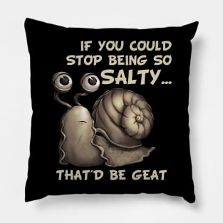 Salty snail meme Pillow