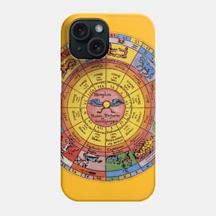 Vintage Astrology, Antique Celestial Zodiac Wheel Phone Case