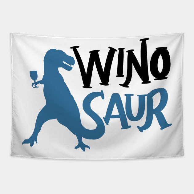 WinoSaur - Funny Wine Lover Shirts And Gifts - T-Rex Tapestry by Shirtbubble