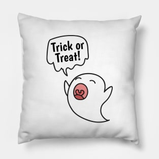 Trick or Treat! Halloween Funny Ghost Pillow