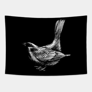 bird vintage hand drawing design Tapestry