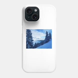 Snowy mountain top in Switzerland Phone Case