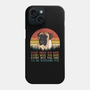 Retro Bullmastiff Every Snack You Make Every Meal You Bake Phone Case