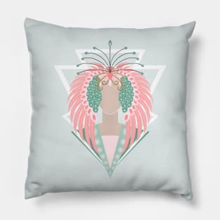 Art Deco rising phoenix Pillow