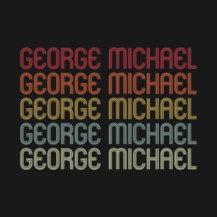 Retro Michael Wordmark Repeat - Vintage Style T-Shirt