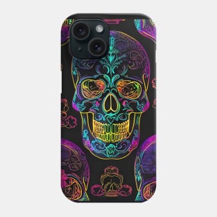 Neon skull pattern Phone Case