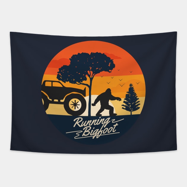 Running Bigfoot Tapestry by FunnyZone