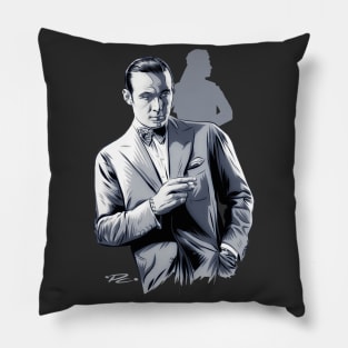 Rudolph Valentino - An illustration by Paul Cemmick Pillow